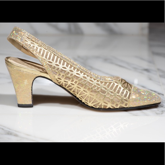 Vintage Heyraud Leather Strap Heels PARIS - Picture 1 of 9